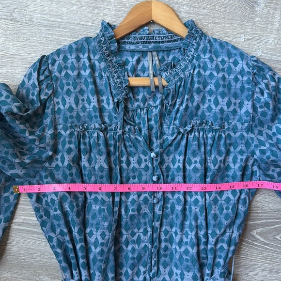 Anthropologie • Calanthe Mini Shirtdress - Blue Motif Small - Picture 9 of 15